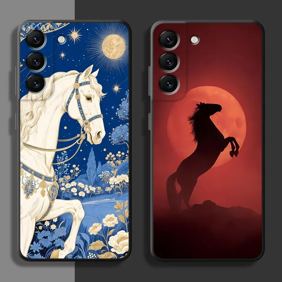 Luxury Steed Case for Samsung Galaxy A57 A73 A51 A24 A53 A26 A32 A37 A22 A23 A25 A55 Phone Cover A35 A52 A36 A71 A72