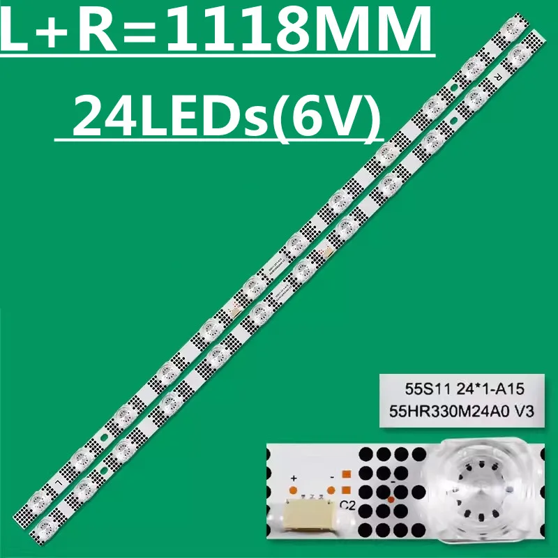 แถบไฟแบ็คไลท์ LED สำหรับ55S11-ZX3030A1-24X1 55HR330M24A0 55F265C 55S11 55P635 55S453 55S451