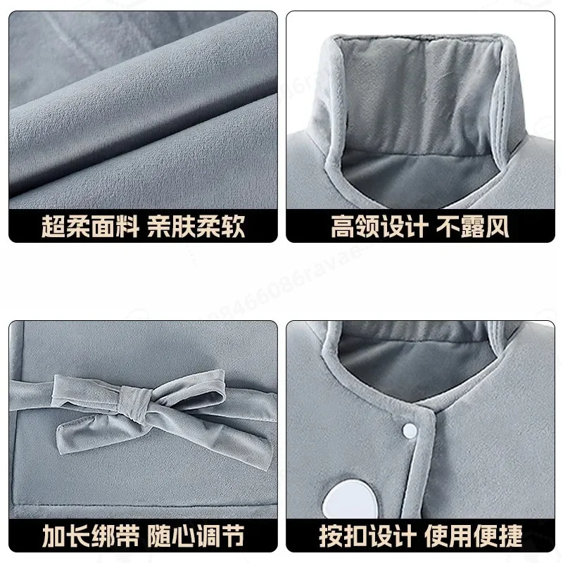 Electric Heating Shawl with Intelligent Timer Turtleneck Design Warm Blanket for Back Shoulder and Neck Heat Therapy Pad