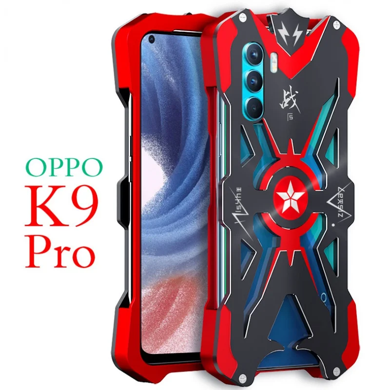 Metal Phone Case Drop-Resistant Creative Personality K9pro Mobile Phone Protective Case for Oppok9pro