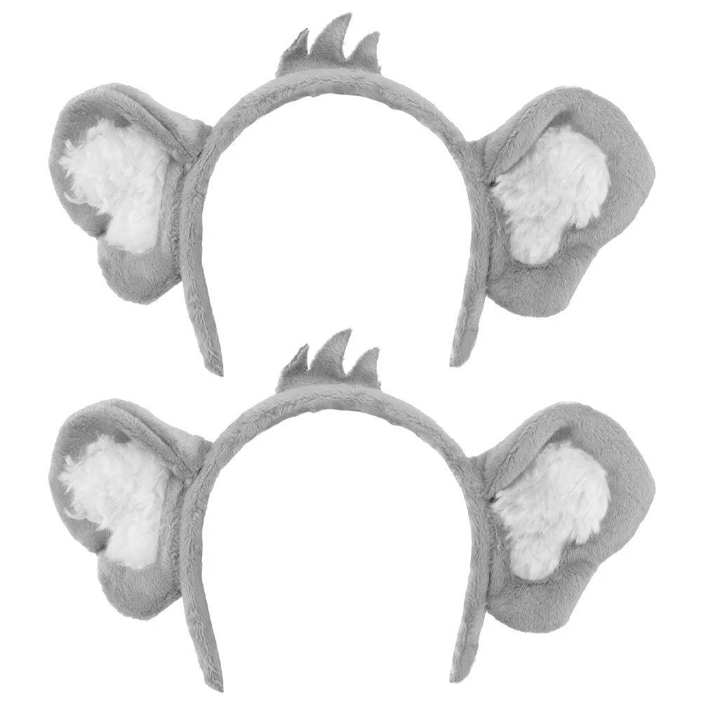 

2pcs Koala Ear Headband Animal Ears Costume Funny Party Headdress Zoo Dress Up Accessory For s Adults Halloween Cosplay Event