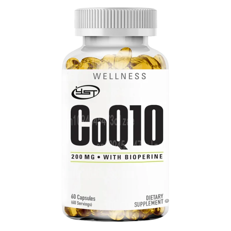 CoQ10 Dietary Supplement Contains 60 Capsules for Healthy Heart Function and Cellular Energy Production