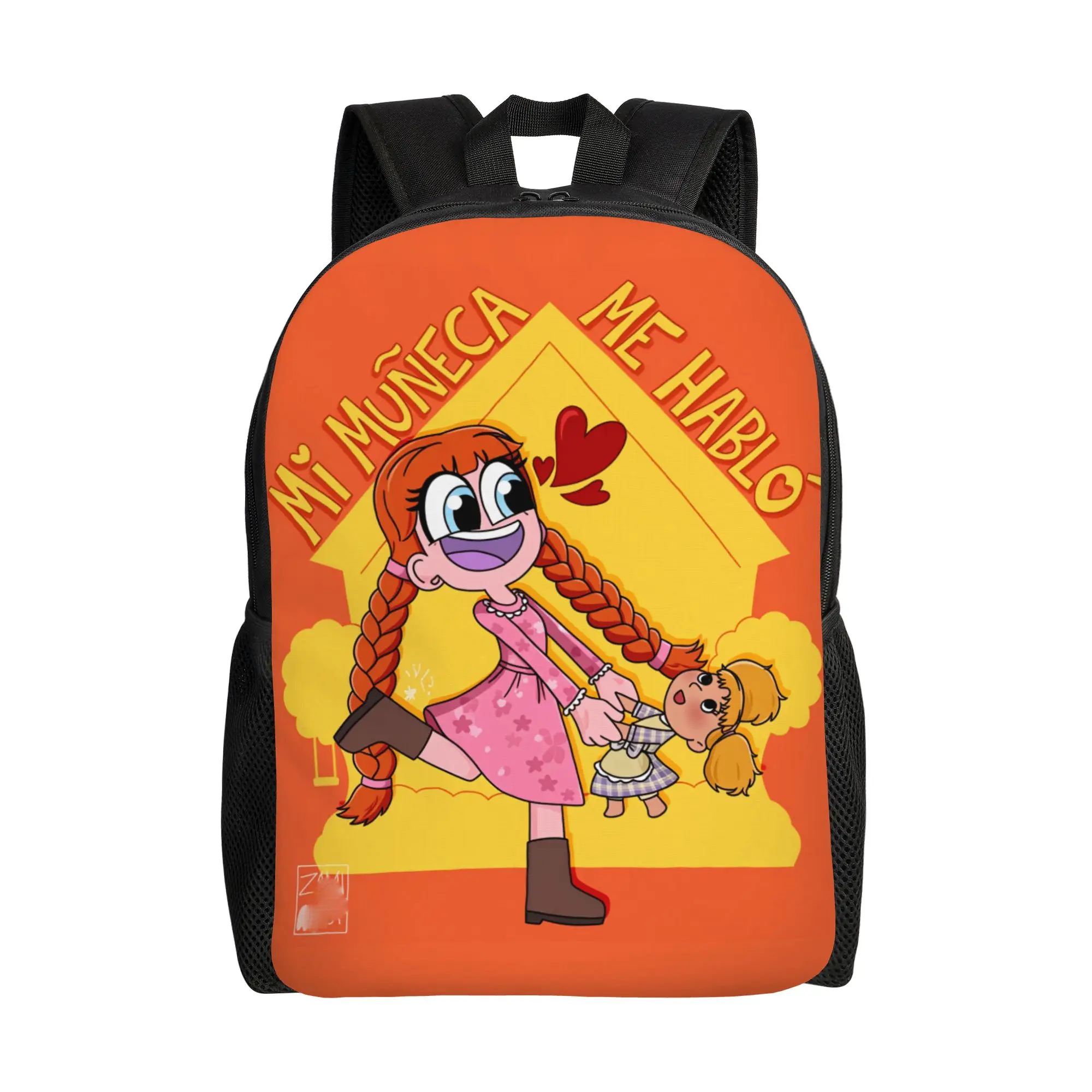 

31 Minutos Girl Singing Backpack Women Men Pattern Backpacks Polyester Streetwear High School Bags University Colorful Rucksack