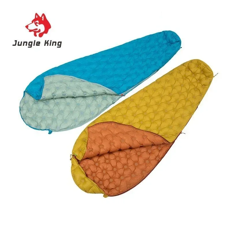 JUNGEL KING Lenteslaapzak Ultralight Outdoor Camping Mummie Stijl Eendendons Slaapzak Trekking Reizen Campingbenodigdheden