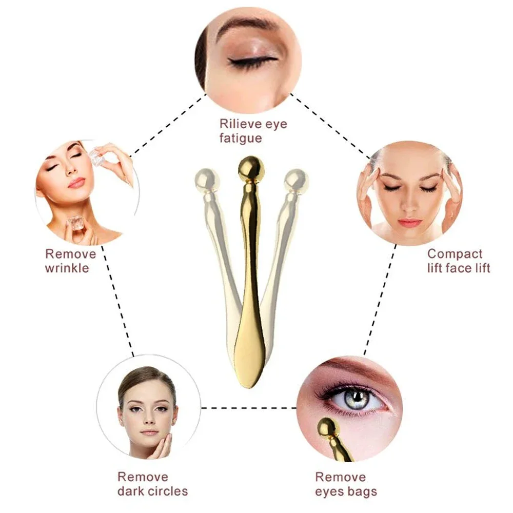 Bâtons de massage crème pour les yeux, anti-âge, anti-déformable, apaisant pour la fatigue des yeux, cuillère pour le visage, outil pour enlever les déformations et les cernes, 1PC