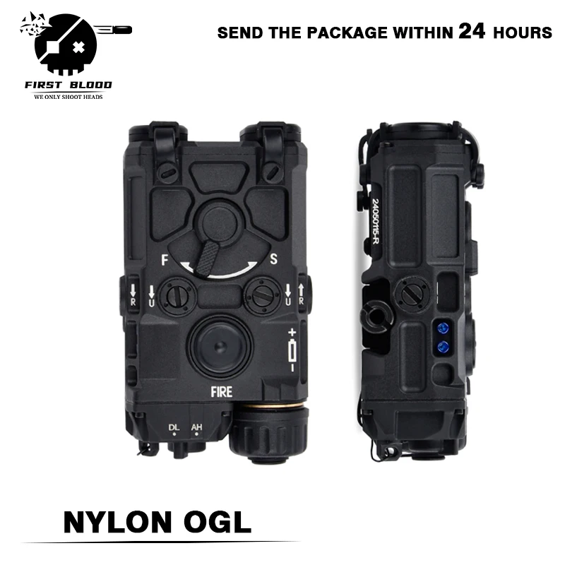 مجموعة مصابيح يدوي بلاستيكية من النايلون Eotech OGL التكتيكية مع مفتاح ضغط أضواء LED أحمر وأخضر وأزرق متوافق مع صفر السكك الحديدية 20 مم