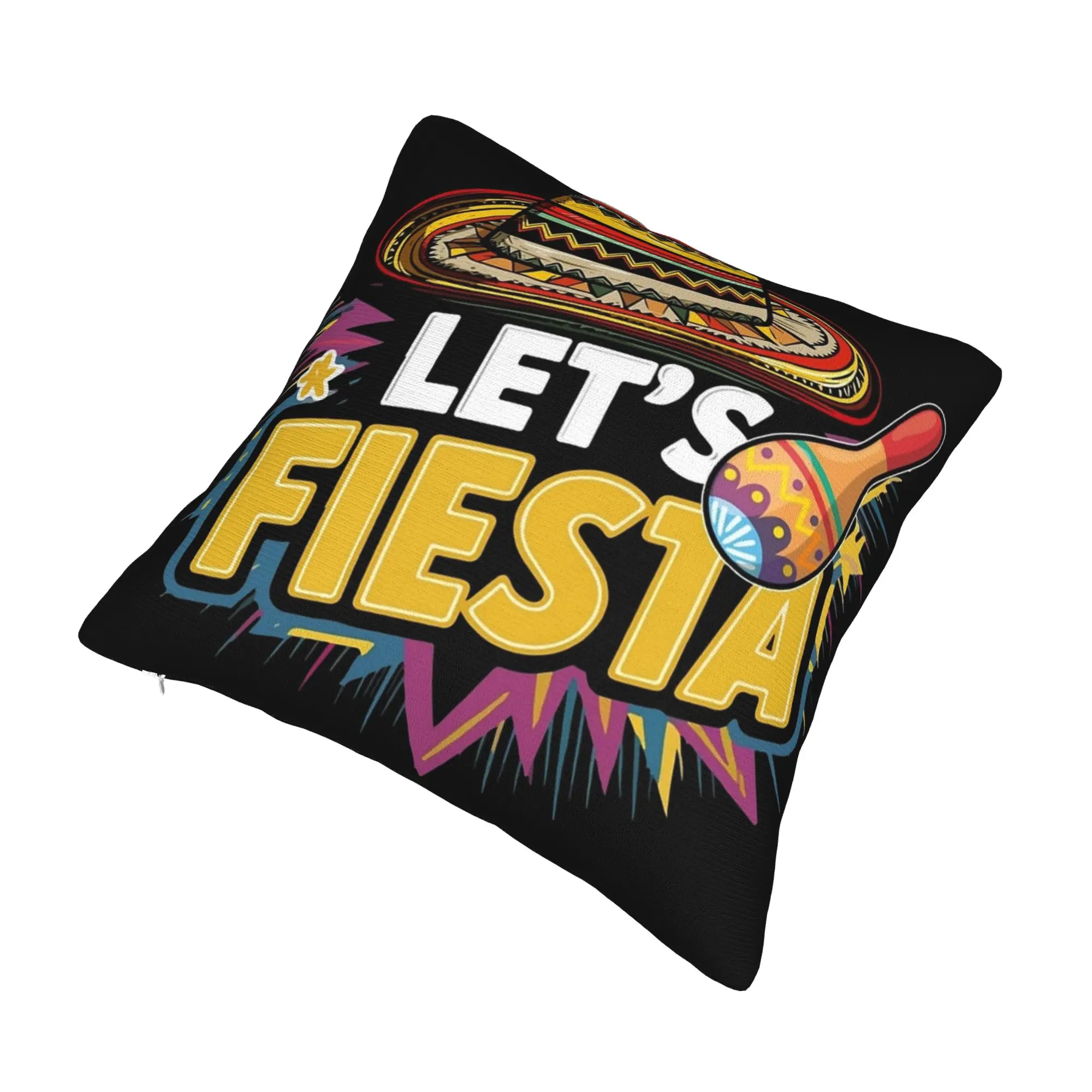 Let's Fiesta Cinco De Mayo  Pillow Covers Stuff Printed Cushion Cover Decor  Pillow Case Cover Home Multi-Size