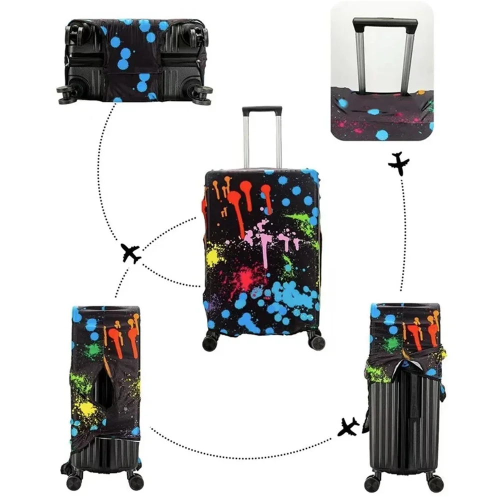 1pcs Luggage Cover Travel Suitcase Protective Cover for 18-32 Inch Stretch Fabric Dust Covers Travel Accessories Luggage Supplie