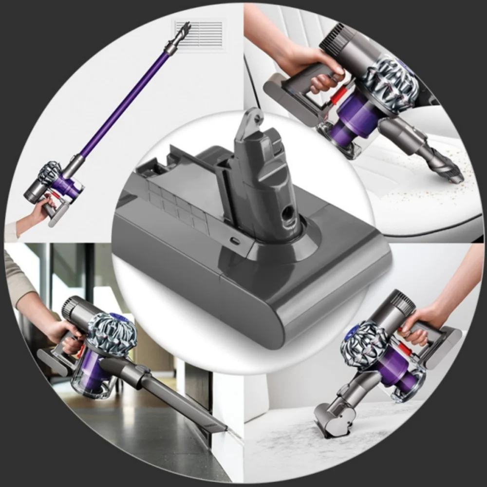 لدايسون V6 سلسلة مكنسة كهربائية بطارية ليثيوم أيون قابلة للشحن 21.6 فولت 9800 مللي أمبير