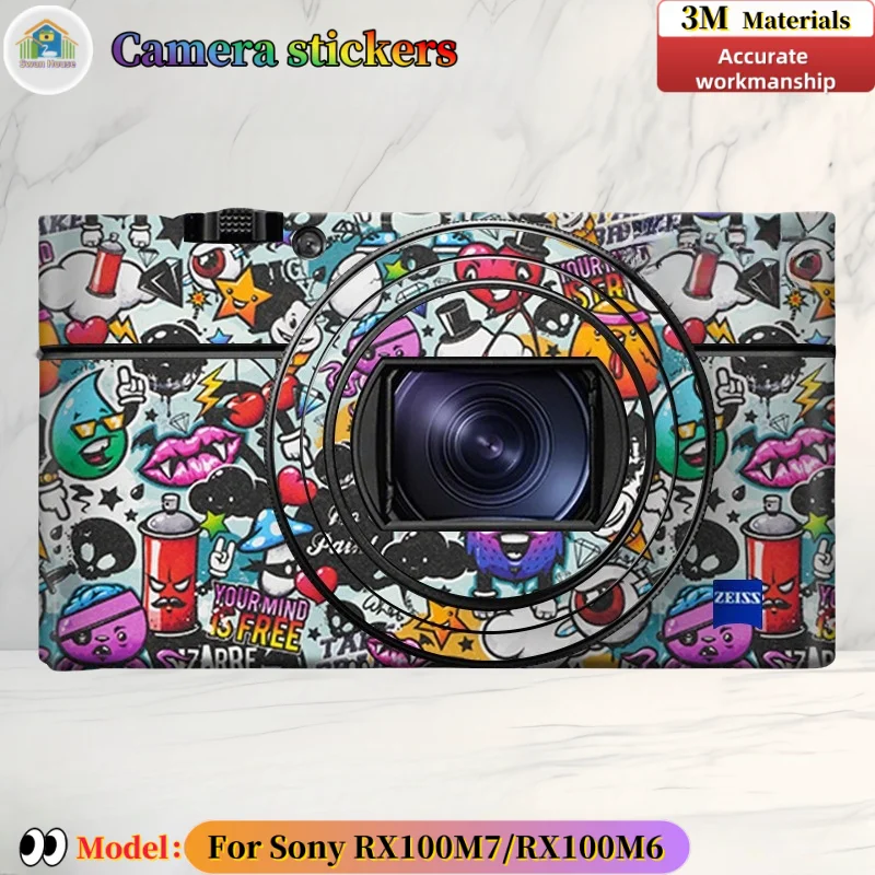 For Sony RX100M7/RX100M6 Camera stickers, DIY skin,Precision tailoring wear-resistant protective film