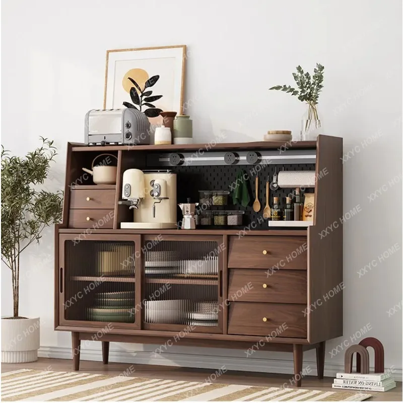XX solid wood dining side cabinet storage simple small apartment living room Japanese multi-functional storage high-end