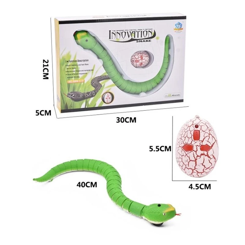 

RC Robots & Animals RC Snake Cat Toy And Egg Rattlesnake Animal Trick Terrifying Mischief Kids Toys Funny Novelty Gift