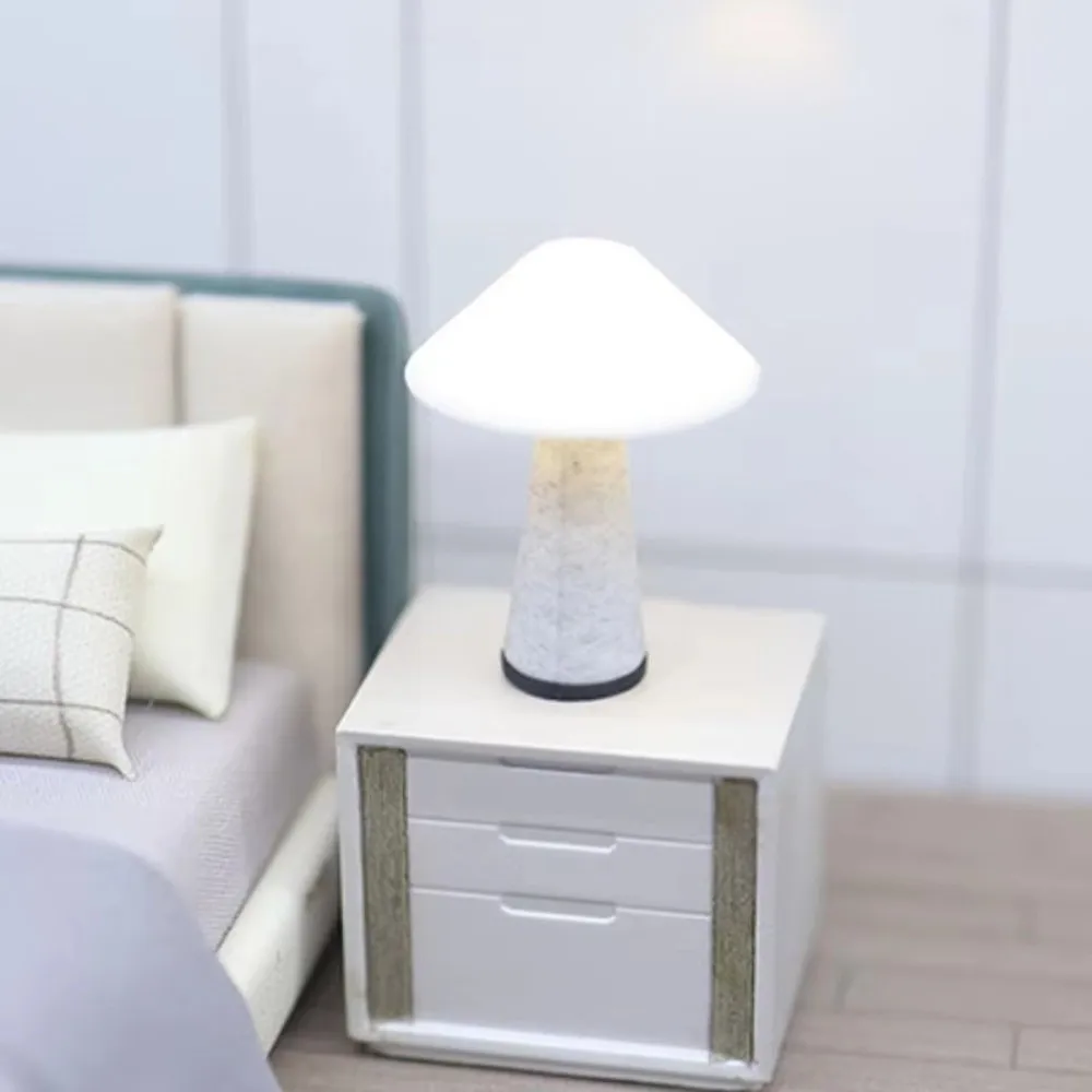 1PCS Model House 1:20 Miniature Dollhouse Furniture Miniature Model Desk Lamp Style Mini Furniture DIY Desk Table Lamp Baby Gift