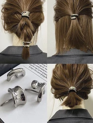 3Pcs Geometric Metal Hair Clips Simple Hairpins for Women Low Ponytail Hair Claws Girls Fashion Hair Accessories Sets