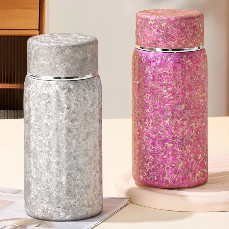 200ml Mini Ladies/Children's Thermal Water Bottle,Double-layer Pure Titanium Vacuum Drinkware,Crystal clear,Lightweight THERMOS