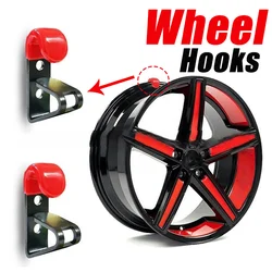 Car Wheel Rim Hub Hanging Metal Hook Tire Mount Holder for Shop Display Exhibition Room Stand Rack Wall Mounted Racing Hooks