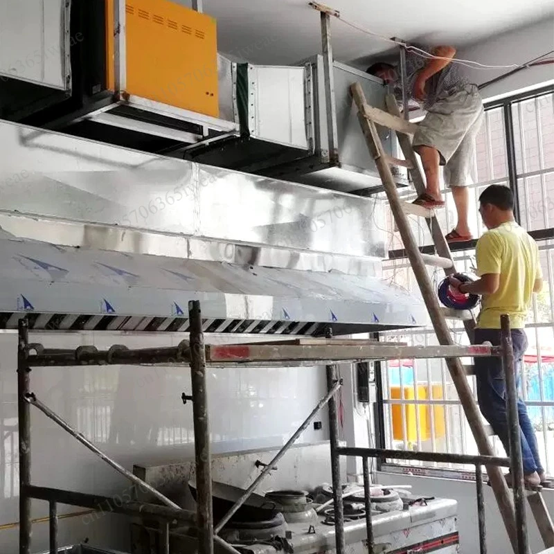 Equipped with cotton silent air conditioning cabinet, kitchen smoke, exhaust fan, green island fan cabinet type box filter