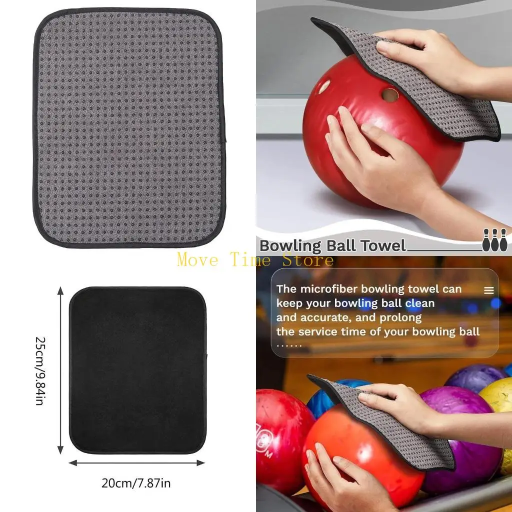 92ME 10x8 Inch Bowling Shammy Pad Bowling Microfiber Pad for Clean Bowling