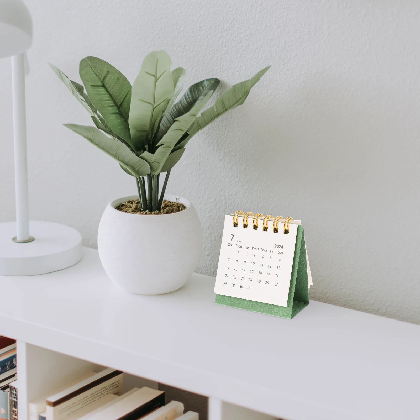 Mini Desk Calendar 2024 Monthly Decorative Standing Note Home Office Accessory Stylish Practical Coil Binding Smooth