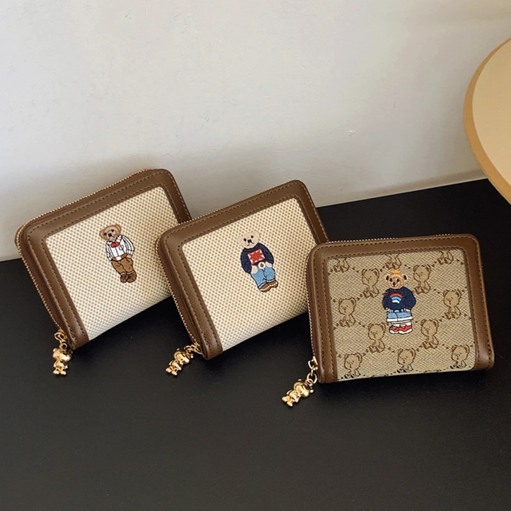 Beibaobao 2025 New Mini Cute Zero Wallet Cartoon Fashion Women's Wallet Multi Slot Short Integrated Card Bag