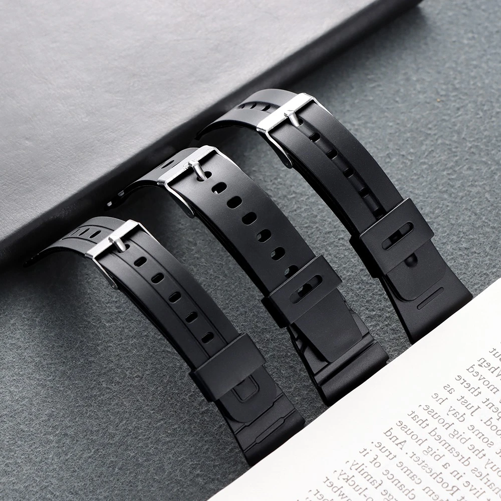 12 14 16 18 20 22mm Silicone Strap for CASIO W800H SGW400 Resin Watch Band for F84 F91W AE1200/1300 A158/168 F105/108 Bracelet view 2