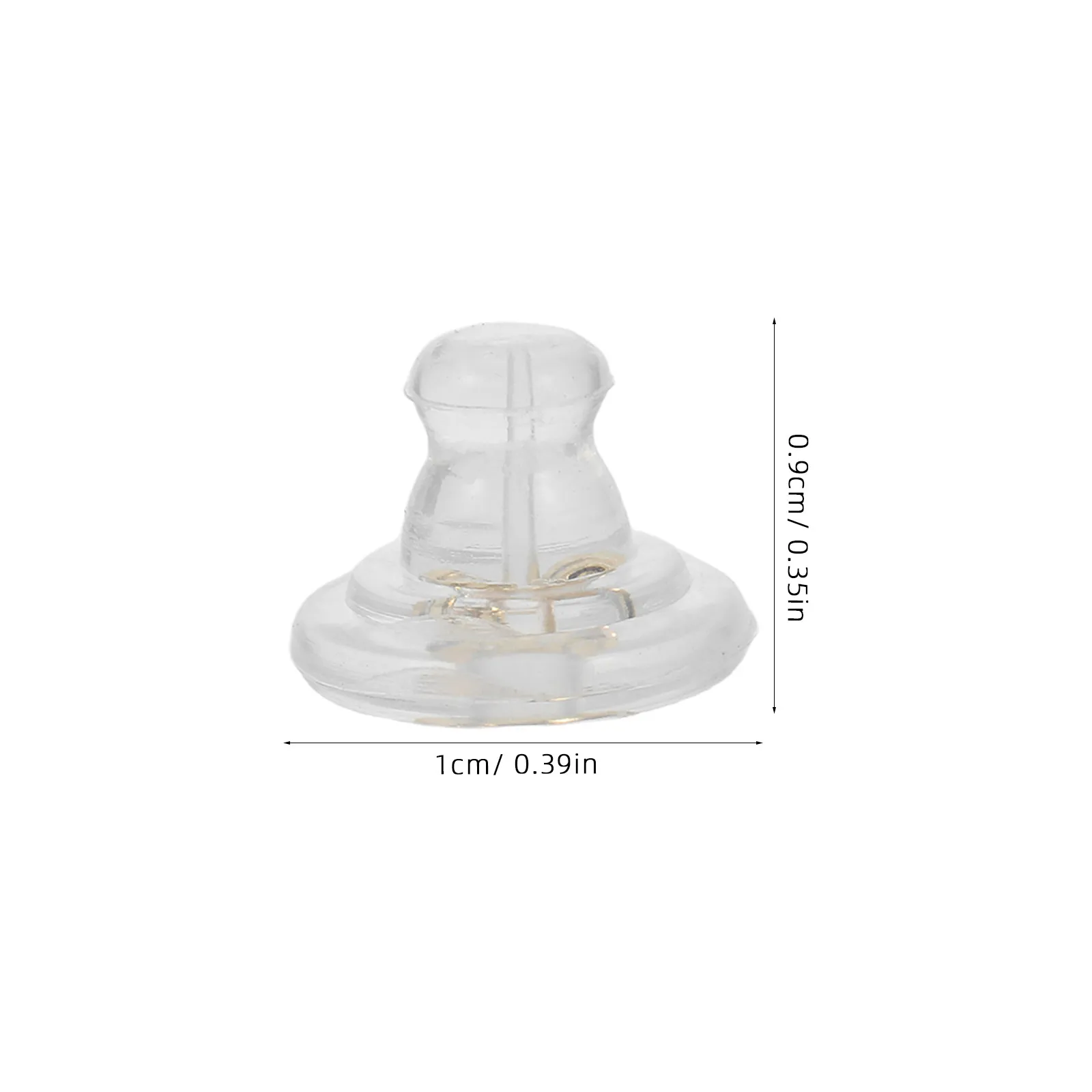 100Pcs Silicone Earring Back Stoppers Clear Soft Flat Disc Replacement Secure Hold Ear Stud Pads Silicone Clear Ear Stoppers