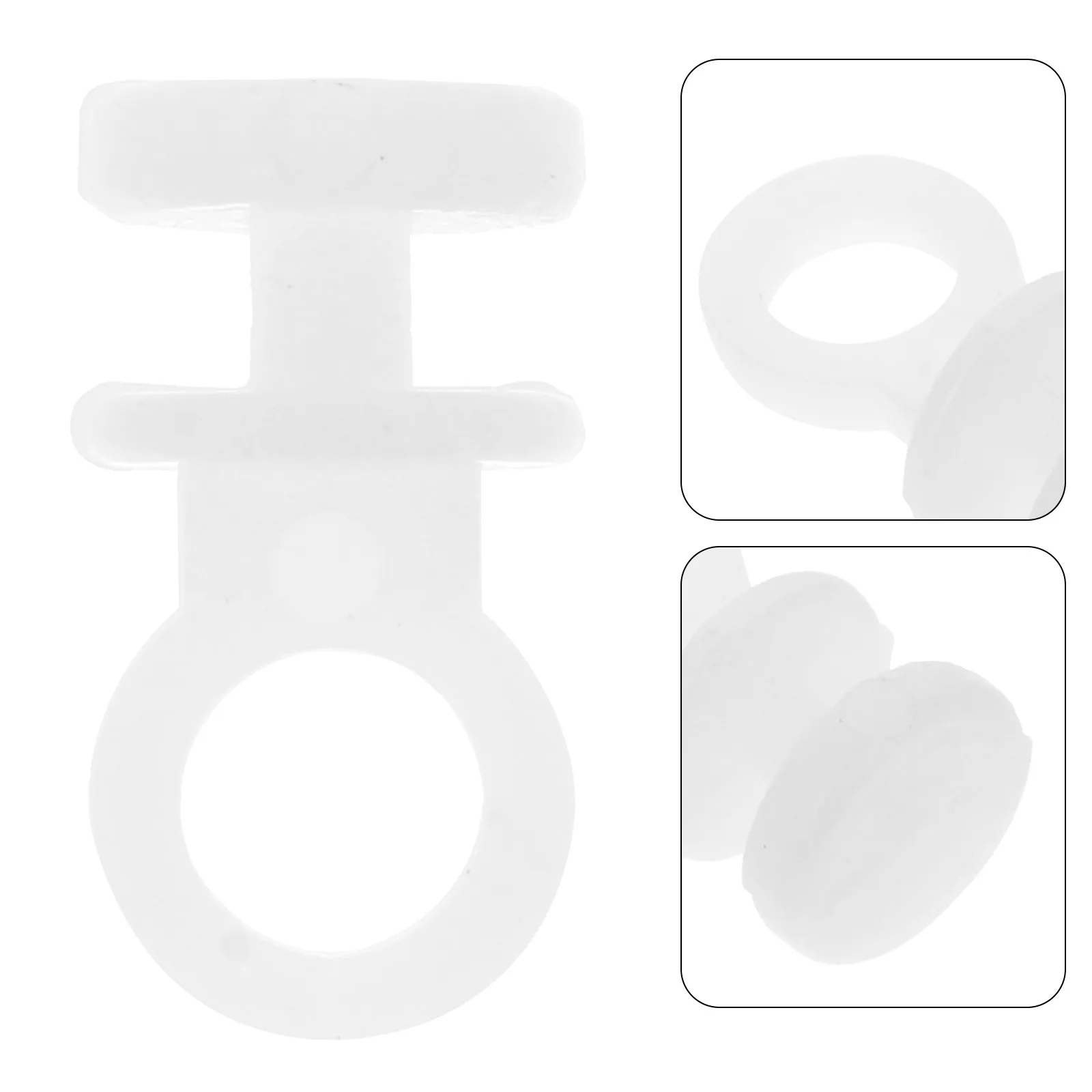 150 Pcs Curtain Roller Hooks Spacers for Drapes Track Rail Glider Plastic Sliders