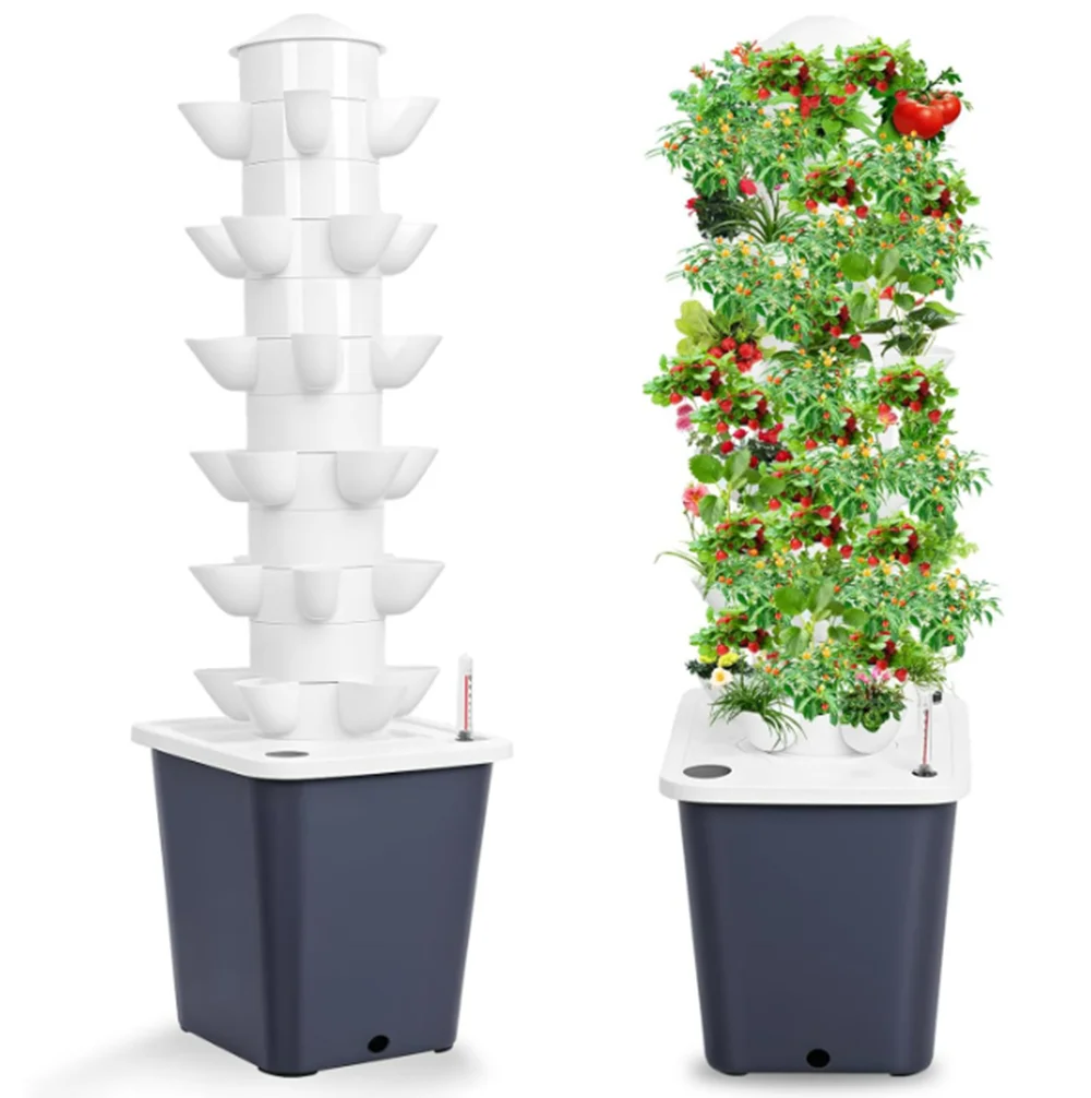 

Indoor & Outdoor Classic Design NFT Hydroponic Garden Tower Planter Home Vertical Growing System for Floor & Mall Use
