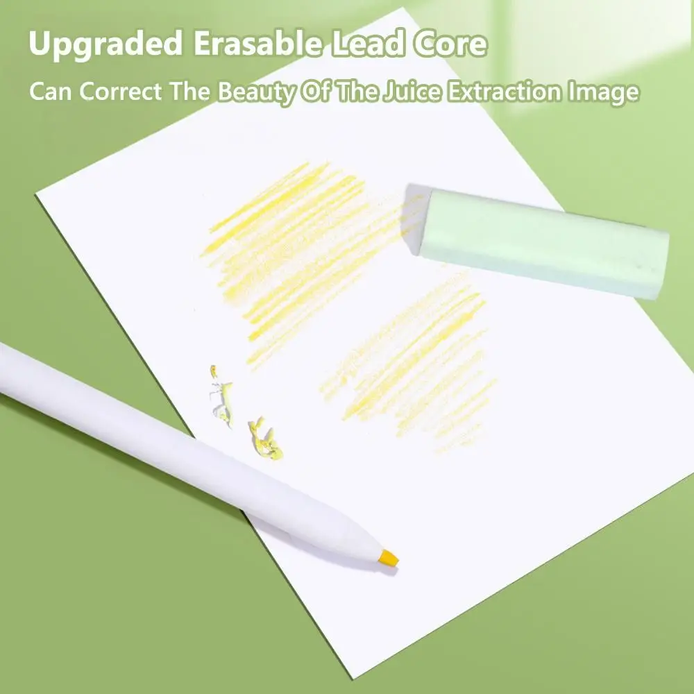 Non Sharpening Colored Pencil 12/18/24/36 Colors Oil Based Mechanical Pencil Erasable Replaceable Refill Propelling Pencil