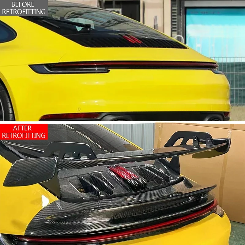 Carbon Fiber Rear Spoiler Tail Wing For 911 992 2020-2023