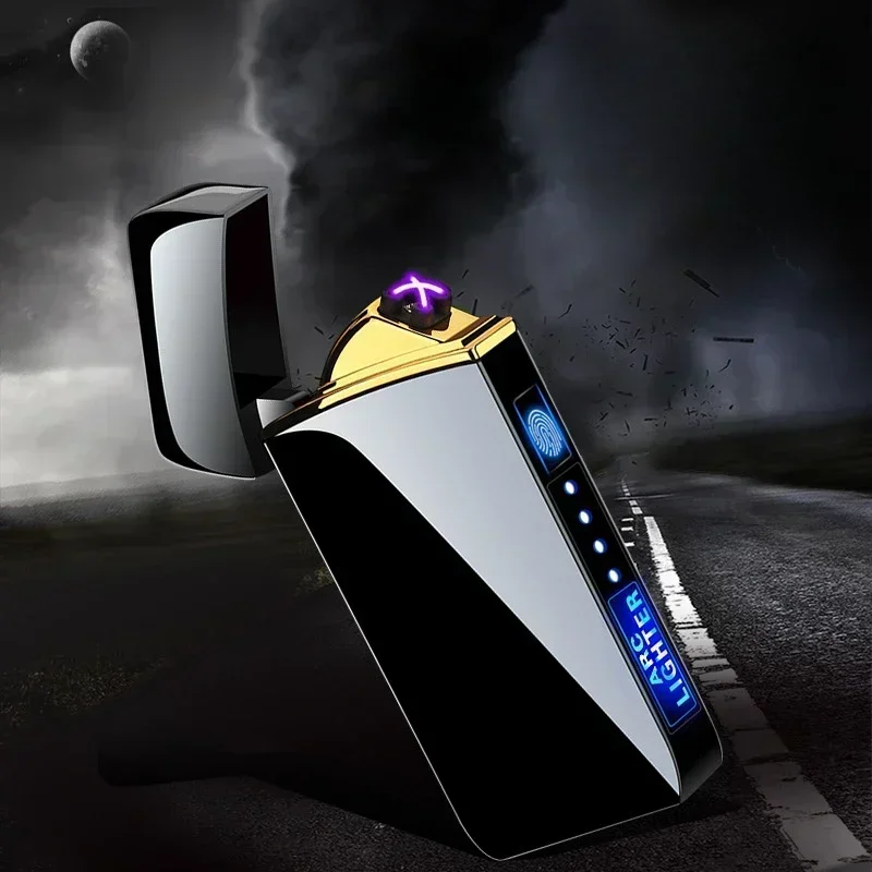 

Metal Electric USB Lighter Windproof Arc Cigarette Lighter Rechargeable Smoking Accessories Men Cool Gift Plasma Touch Lighters