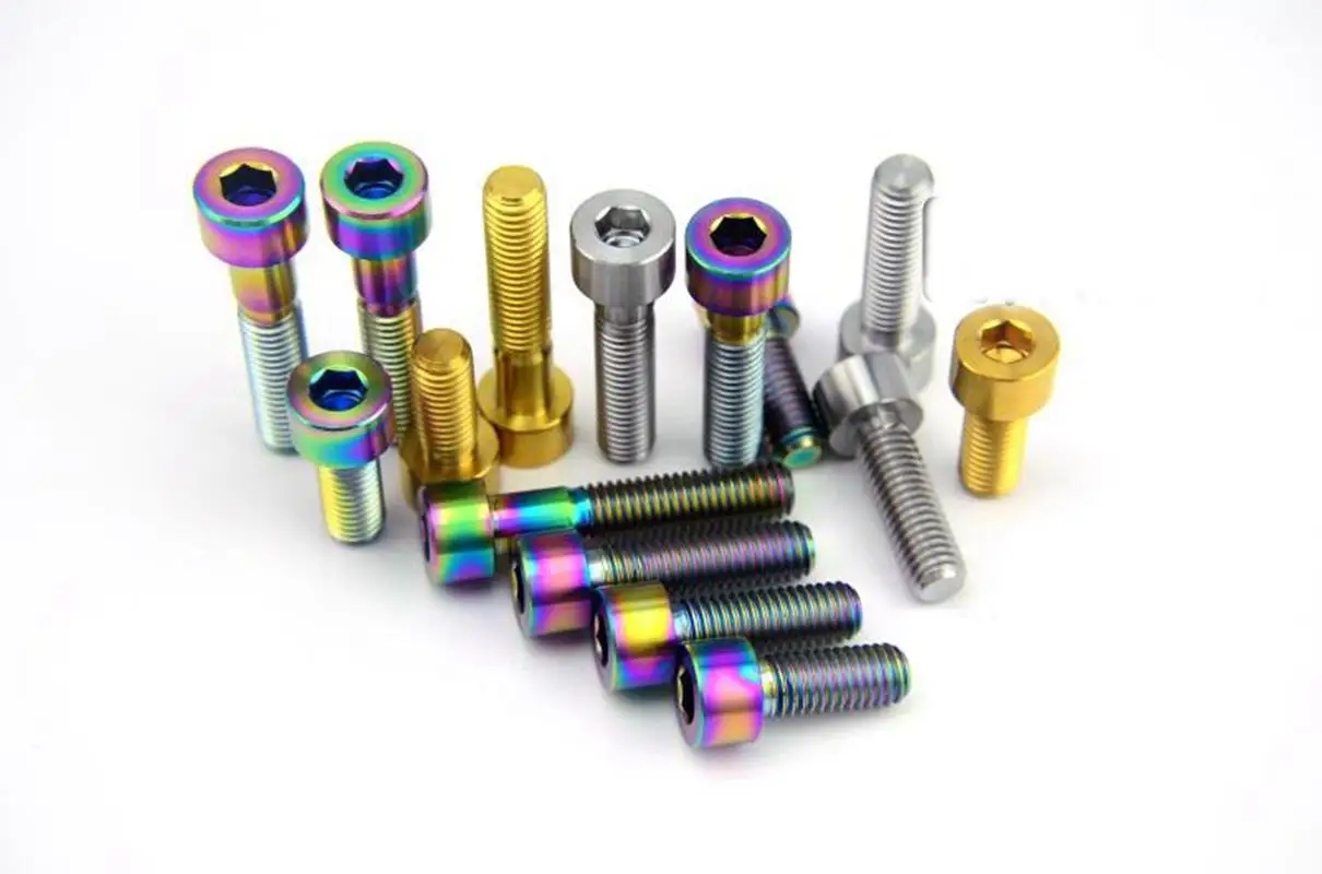 LOT 2 M8 x 20/25/30/35/40/45/50/55/60/70mm Ti GR5 Titanium Motorcycle Column Head Cap Screw Bolts