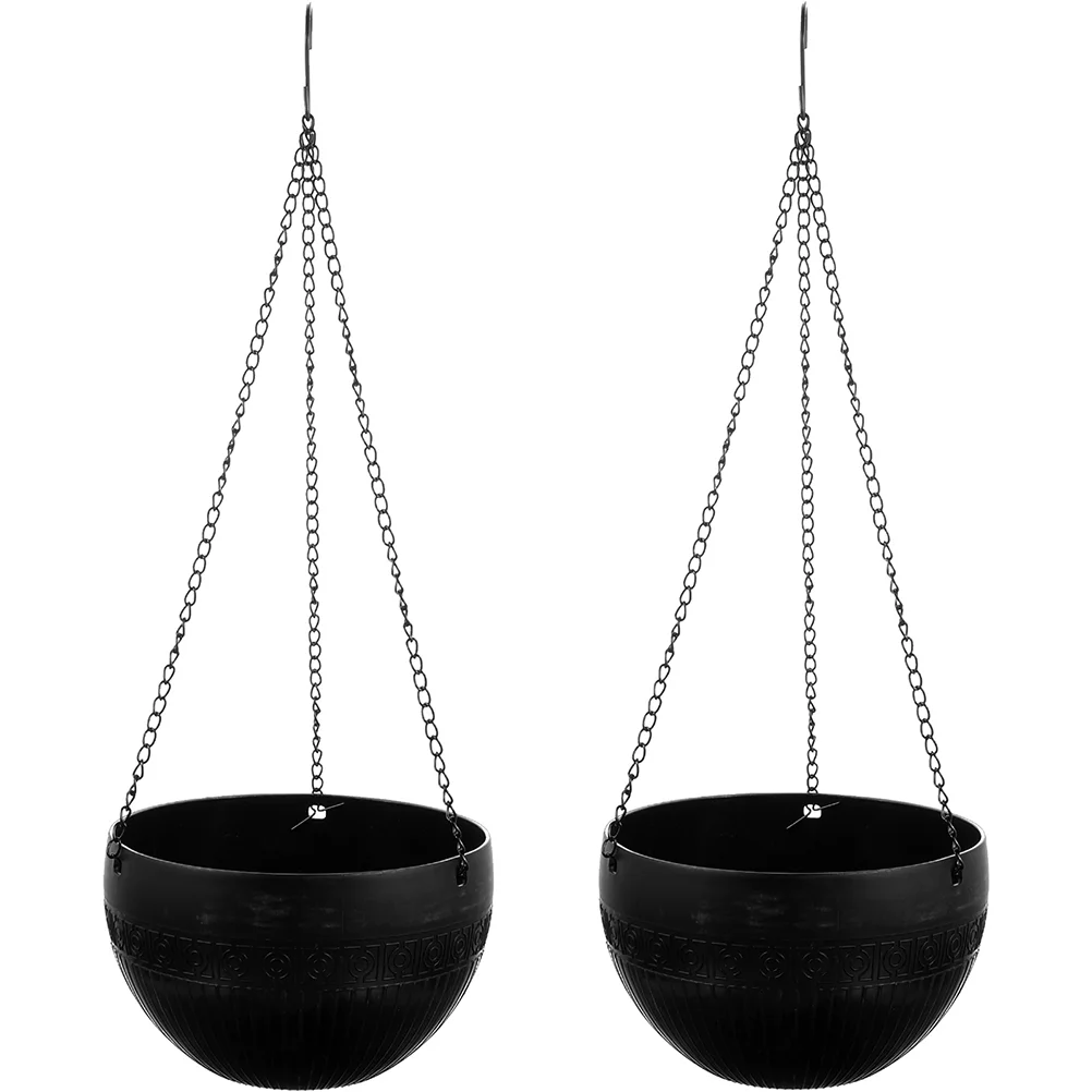 2 Pcs Hanging Plants Hanger Holder Flowerpot Cloth Hangers Railing Office Container