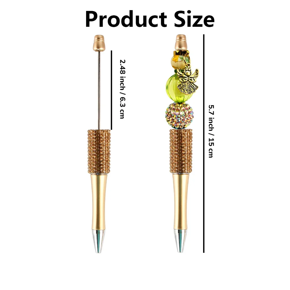 12 Uds. Bolígrafo con cuentas de diamante, bolígrafos de escritura para estudiantes, bolígrafos con cuentas DIY, papelería, suministros escolares y