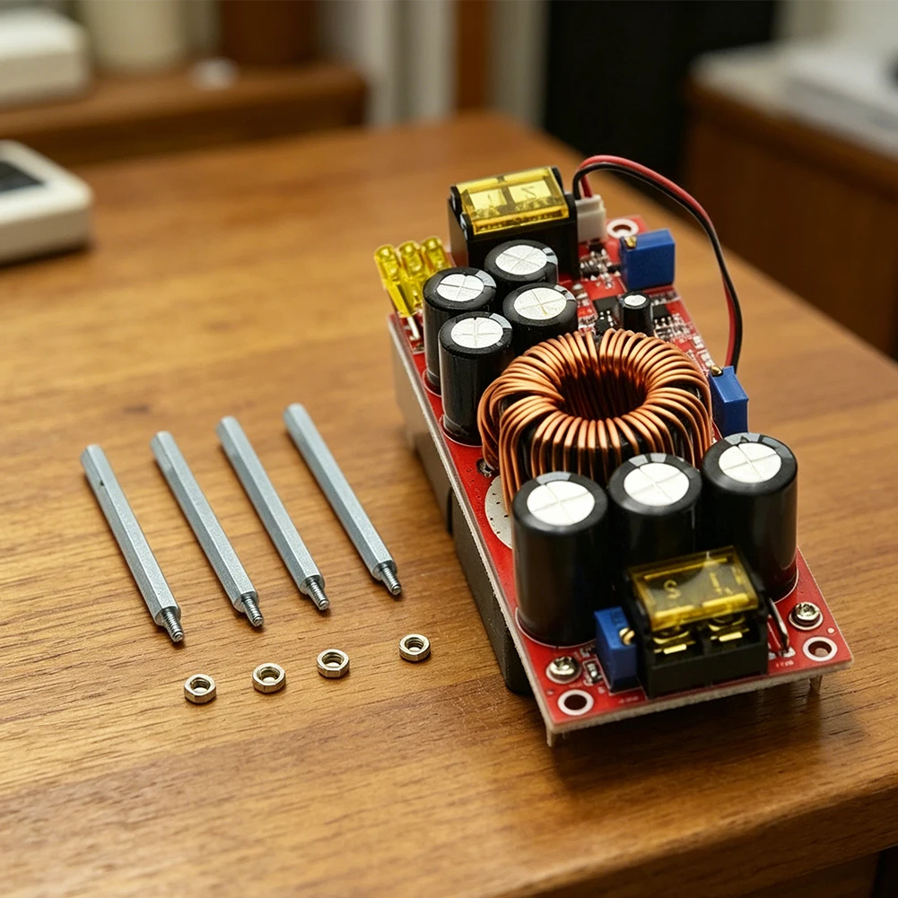 

1500W Step-Up Power Module DC-DC Converter with Temperature Sensitive Fan Activation at 60C for Quiet Operation