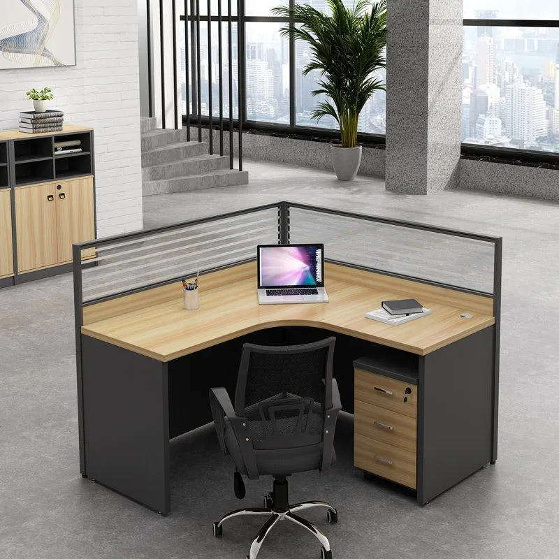 Computer desk modern style work workstation office desk with screen