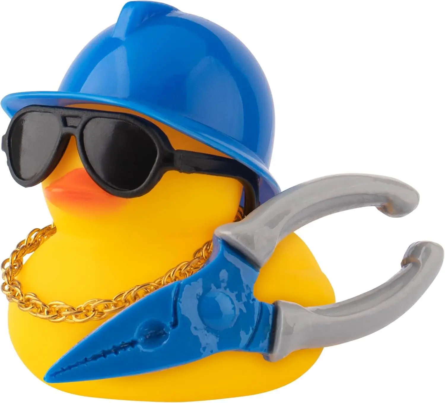 Auto-Armaturenbrett-Dekorationen, Gummienten, Bauarbeiter, Gummi-Ente für Auto-Ornament, süße Ente mit Werkzeug, Schutzhelm, Glasse – Detail 5