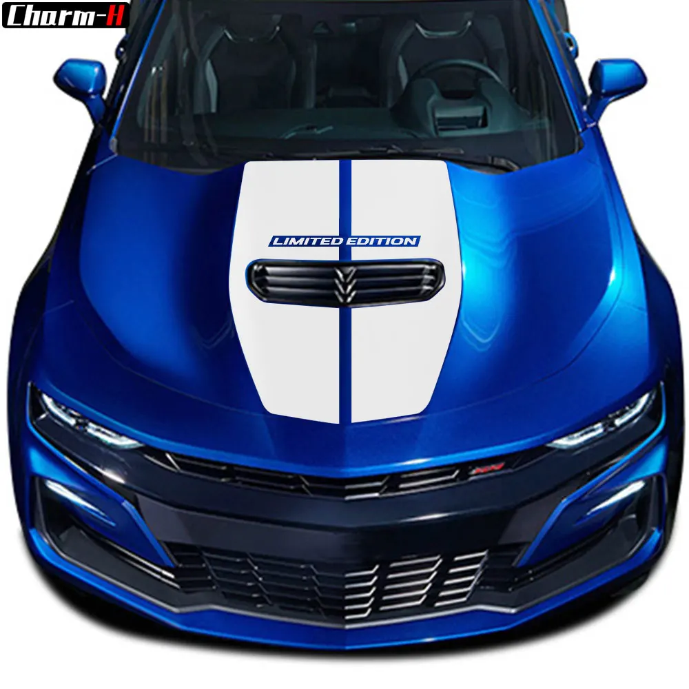 

Car Hood Accent Stripes LIMITED EDITION Decal Stickers Kit Compatible with Chevrolet Camaro 2019-2023 (with airvent)