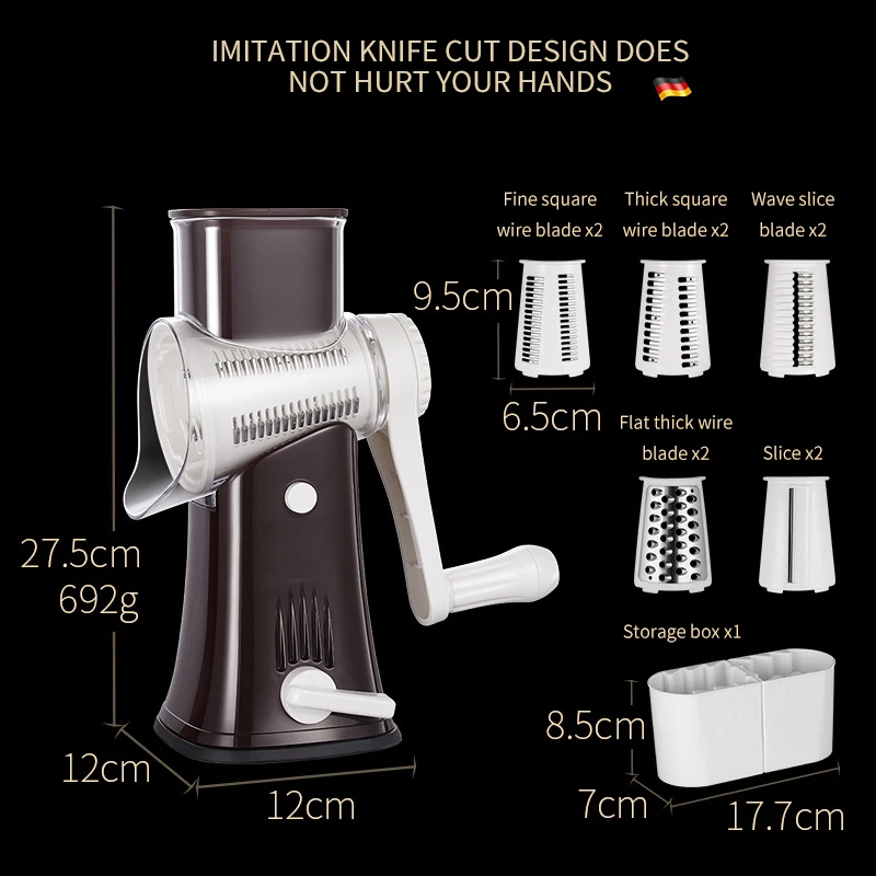 12 In 1 Vegetable Cutter Slicer Multifunctional Manual Vegetable Chopper With 10 Blades Fourth Generation Newest Kitchen Gadgets