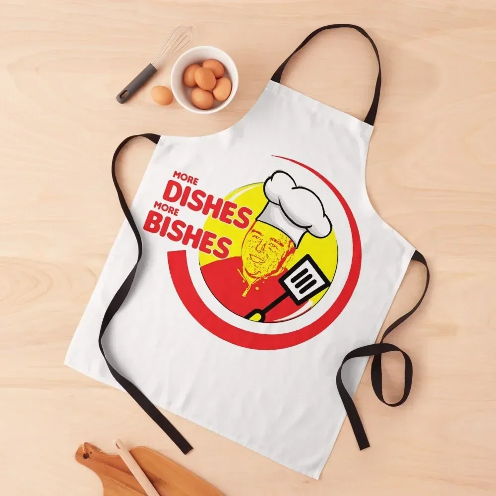 

More Dishes More Bishes Apron cooks clothes restaurant accessories Apron