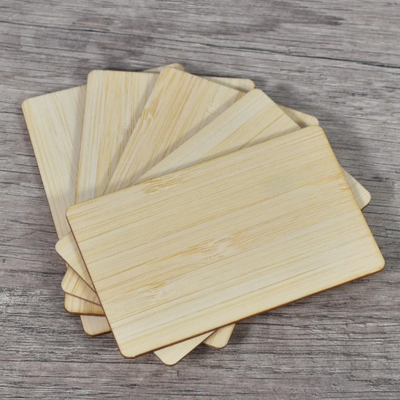 

NFC Wooden Cards with NFC215 Chip, 13.56MHz, ISO 14443-A Protocol for Social Identification & Digital Business Card