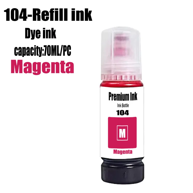 104 Premium Farbkompatible Nachfülltinte auf Wasserbasis für Epson ECOTANK ET-2821 ET-2825 ET-2826 ET-2830 Drucker – Detail 10