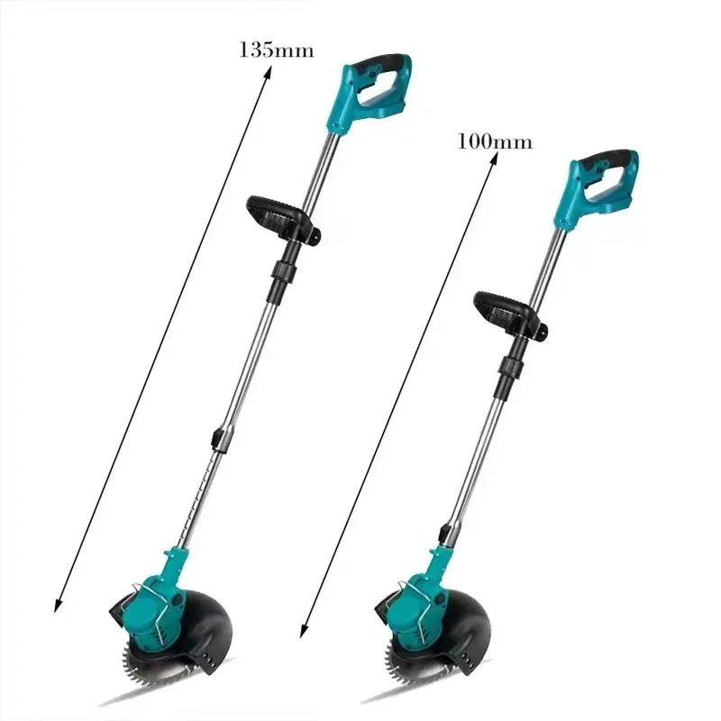 Cordless Lawn Mower Handheld With One Battery Electric Grass Trimmer Adjustable Garden Tools For Makita 18V Battery