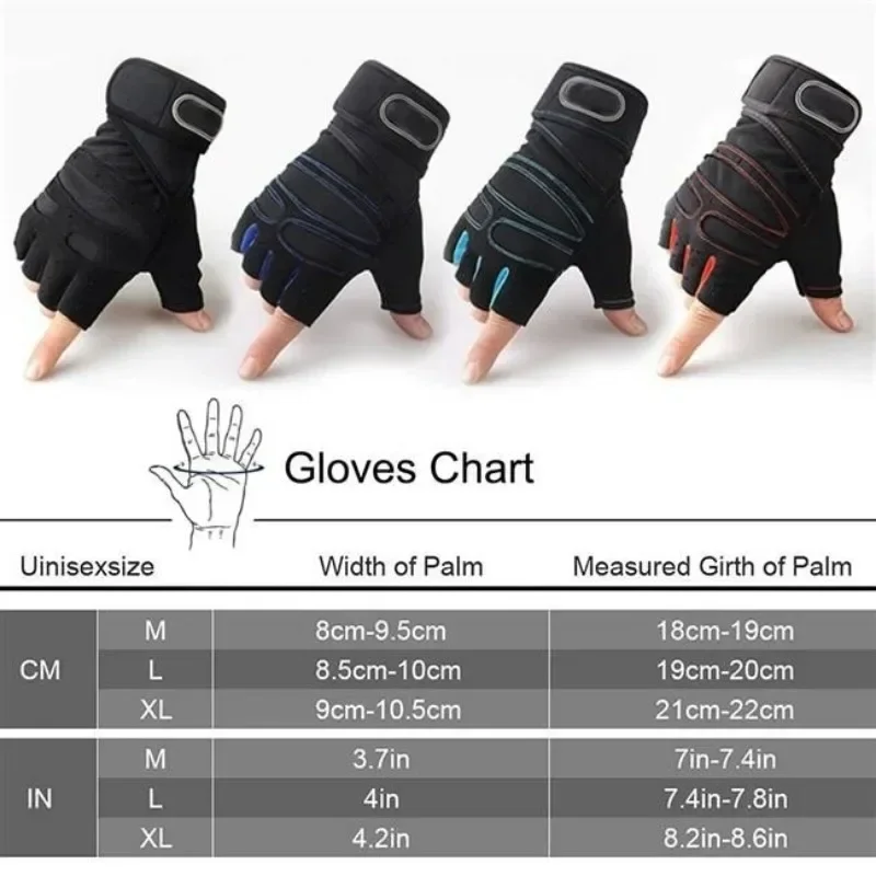 Gym Gloves Fitness Heavyweight Training Gloves Men Women Body Building Half Finger Wrist Weightlifting Sports Non-Slip Gloves