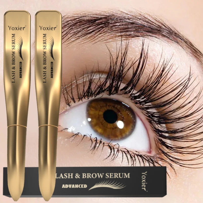 2pcs Eyelash Eyebrow Serum Promote Rapid Growth Natural Lashes Long-Lasting Eyelash Enhancer Mild Non Irritating Eyelash Care