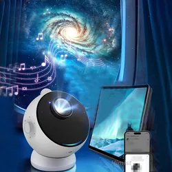 3D Galaxy Star Projector Night Lights, Rotate Home Planetarium, Lâmpada de céu estrelado, Kids Room Decor, Presentes românticos