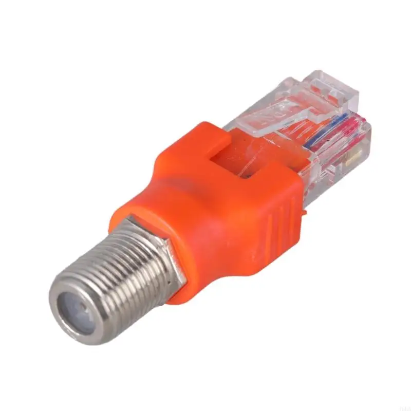 

RF to RJ45 Converters Adapter F Female to RJ45 Male Coaxial Barrels Coupler Adapter Connectors Coax Straight Connectors
