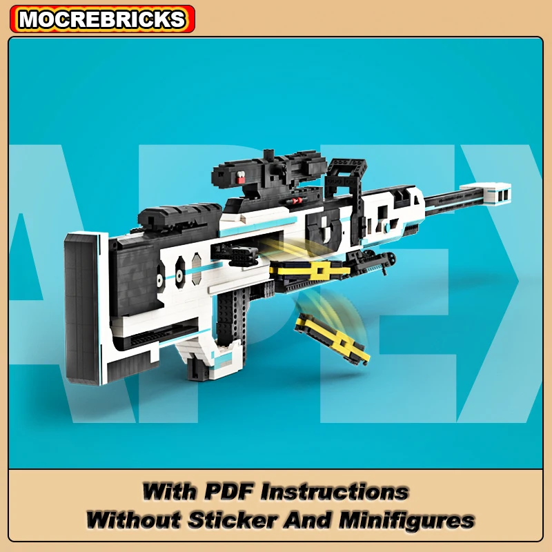 Militar Sniper Rifle Shooting Brinquedos para Crianças, Blocos Técnicos de Construção, Conjuntos de Modelos, Arma de Alta Dificuldade, Kraber Mark II