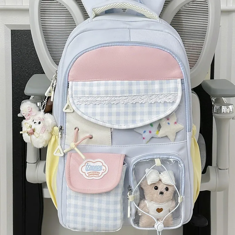 Cute Lightweight Daily School Backpack for Teenage Girls Casual Travel Daypack School Bag for Junior Senior High School Students