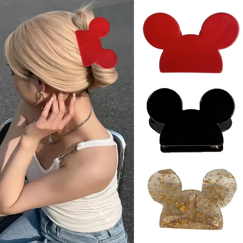

Cartoon Mickey Acetate Hair Claw for Women Girls Popular Hair Catches Princess Crab Clip Fashion Hair Accessories Give gifts